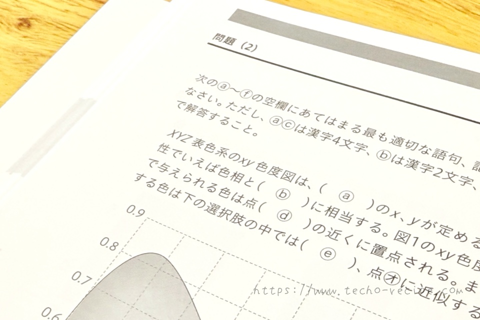 筆記問題の例