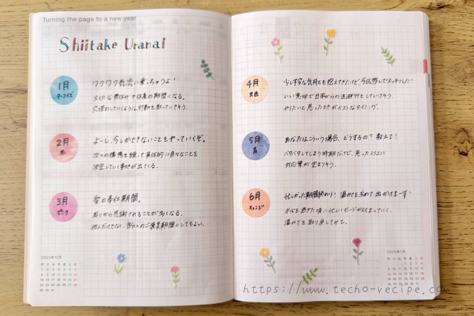 ほぼ日手帳オリジナルavecのTurning the page to new yearセットアップ