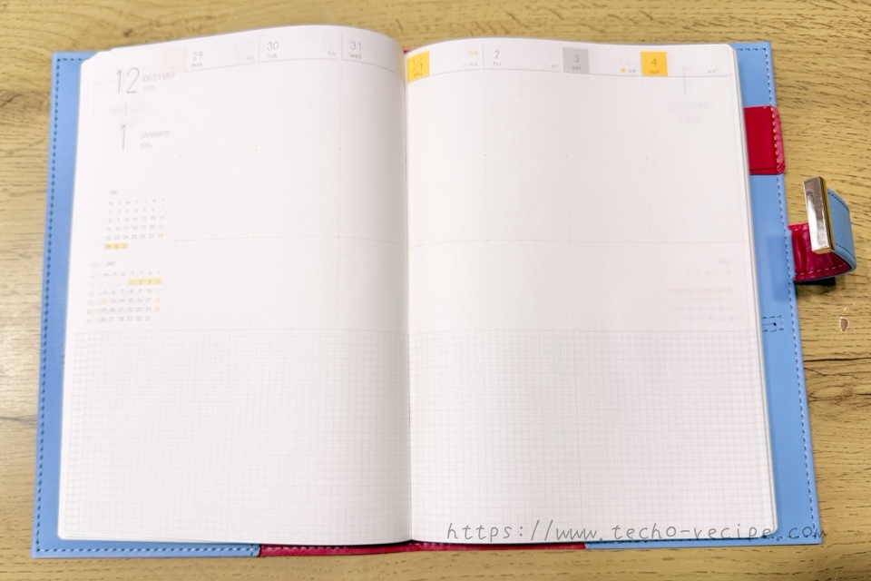 SUNNY手帳のウィークリー