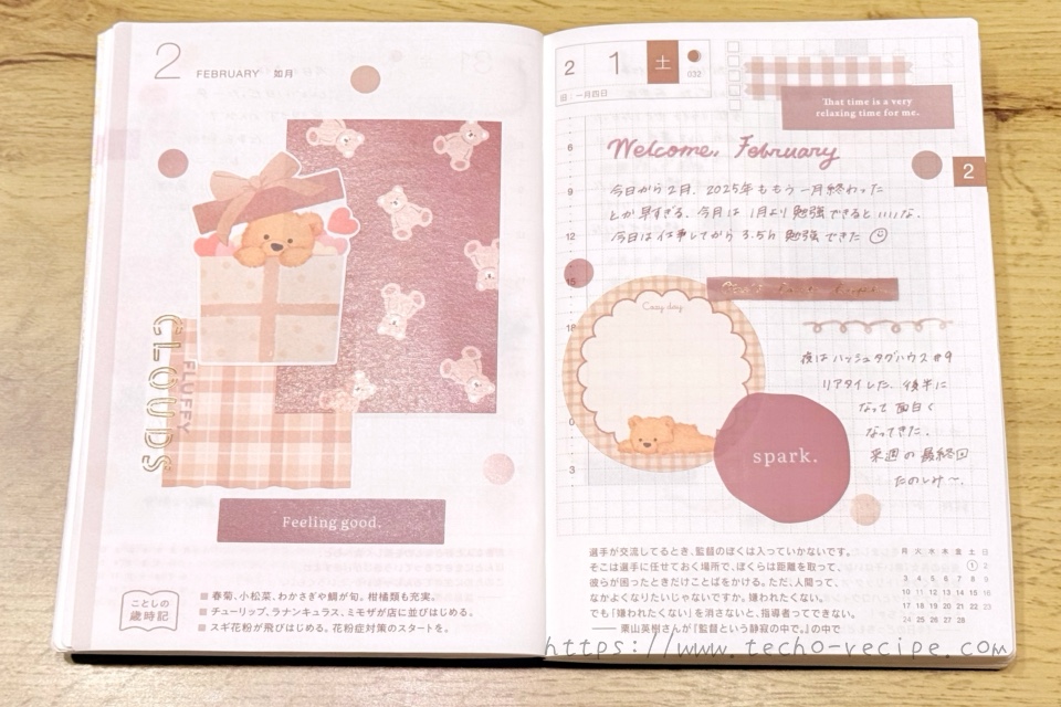 2月の扉ページデコ