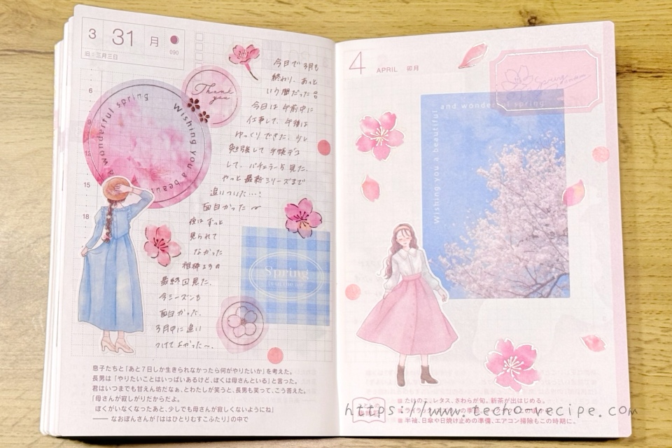 4月の扉ページデコ