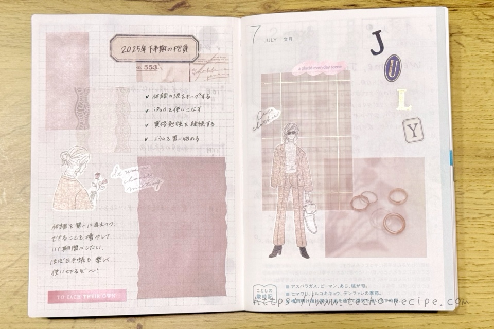 7月の扉ページデコ