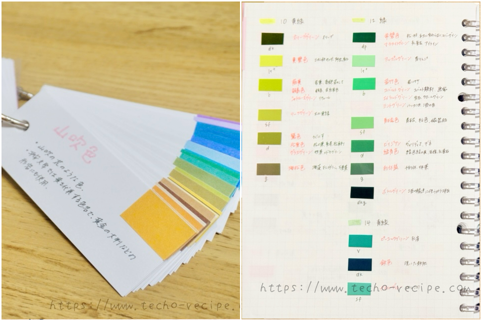 慣用色とPCCS近似値を覚えるために使ったもの